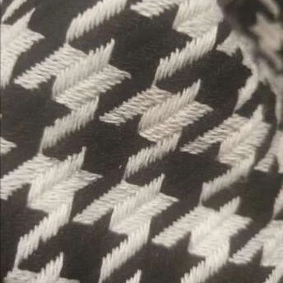 Tweed houndstooth trench coat jacket black white - Picture 5 of 5